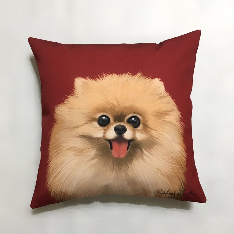 Wang Miao Big Throw Pillow-Brown Hiromi - Pillows & Cushions - Polyester Red