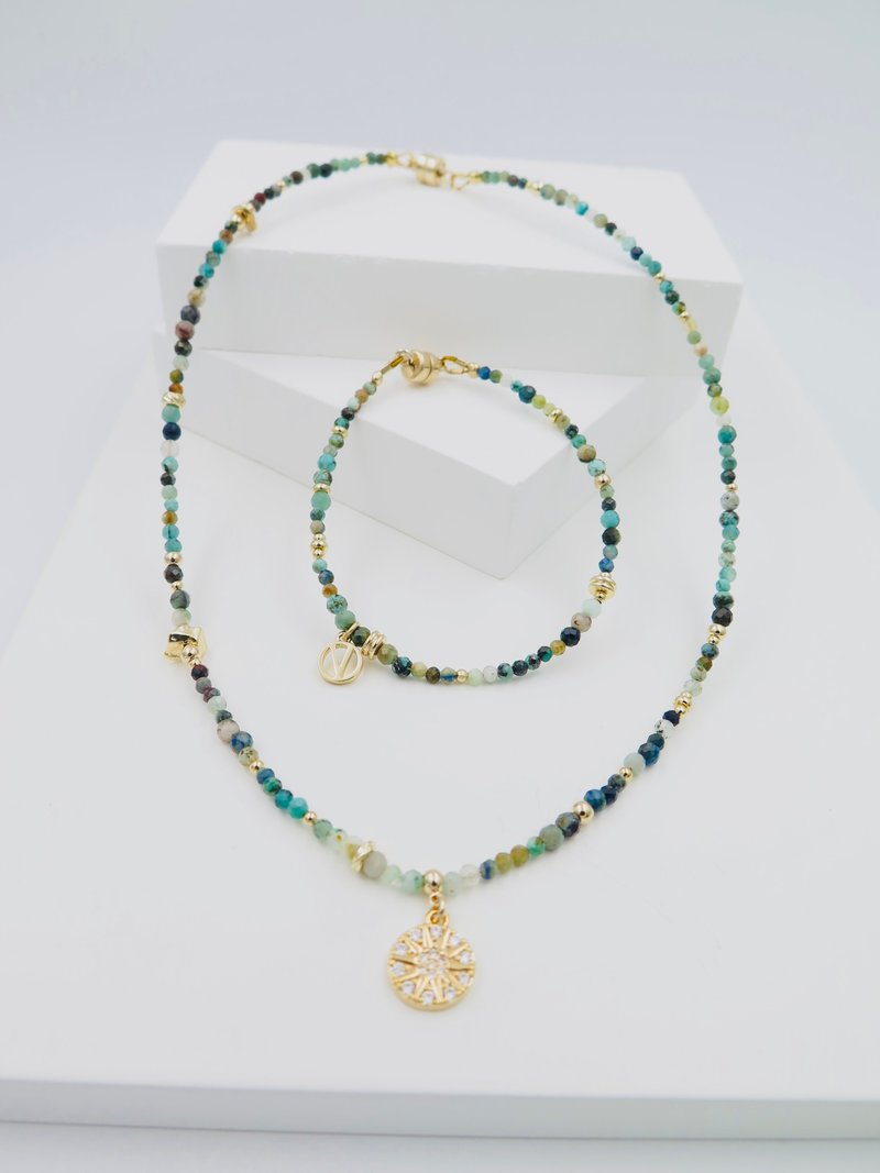 COLE COOL natural stone necklace tailor made for her - สร้อยข้อมือ - เครื่องประดับพลอย สีน้ำเงิน