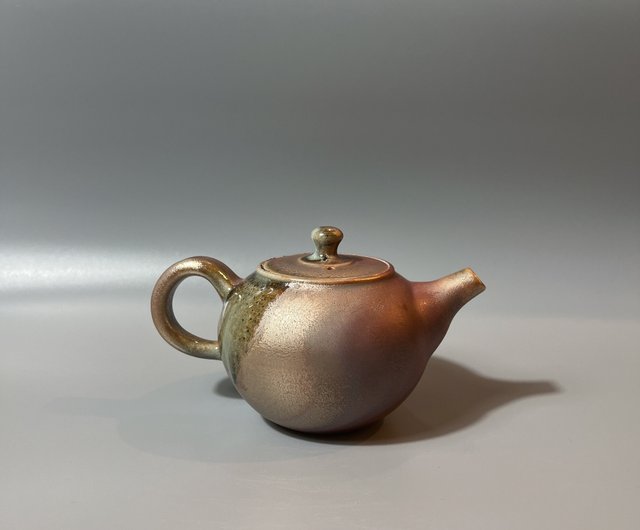 木で焼いたアンティークグレーカラーの灰入りティーポット/シャオ