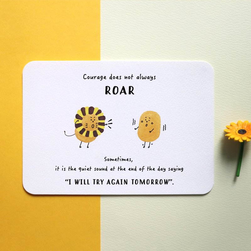 Little Potato Postcard-Courage - การ์ด/โปสการ์ด - กระดาษ สีเหลือง