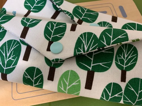 winnie設計館 文青風環保筷袋 斑比森林 收納 禮物 吸管袋