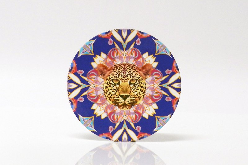 ANDERLOS Andros/printing/painting/kaleidoscope/animal/leopard/round/absorbent/coaster - Coasters - Pottery Multicolor