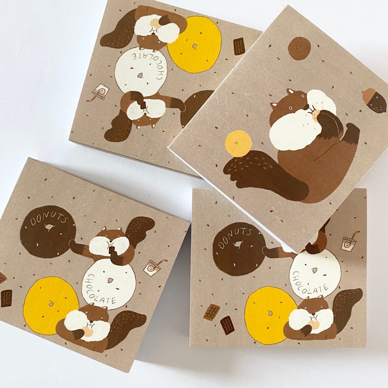 Roasted Fat Squirrel Thick Notebook - กระดาษโน้ต - กระดาษ สีนำ้ตาล