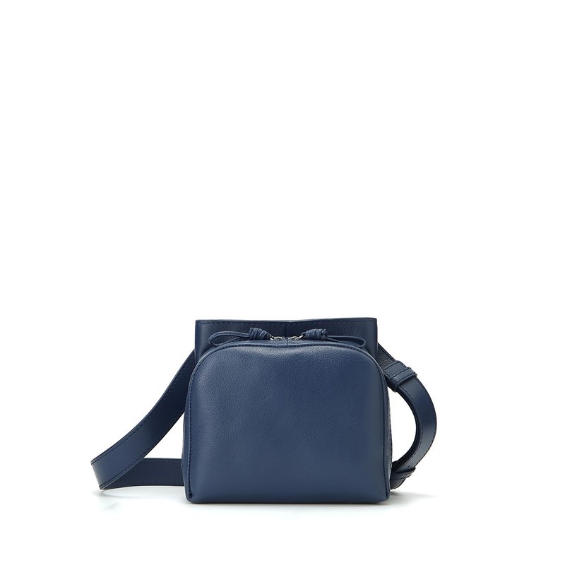 Sora Dual-purpose Crossbody Bag M-Dark Blue - Messenger Bags & Sling Bags - Genuine Leather Blue