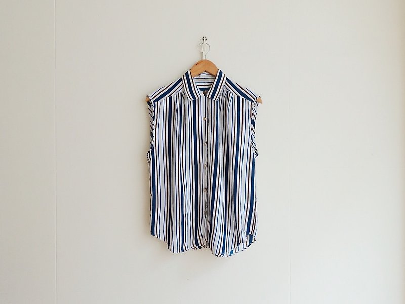 Vintage / 襯衫 / 長袖 no.119 tk - 恤衫 - 聚酯纖維 藍色