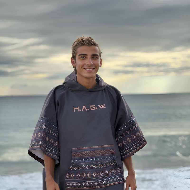 HAGWOUTDOOR-Lite Series-Surf Poncho-Maui Black - Other - Other Materials Multicolor