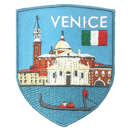 A-ONE 義大利 威尼斯貢多拉 背膠刺繡 GONDOLA背膠補丁 袖標 布標 布貼