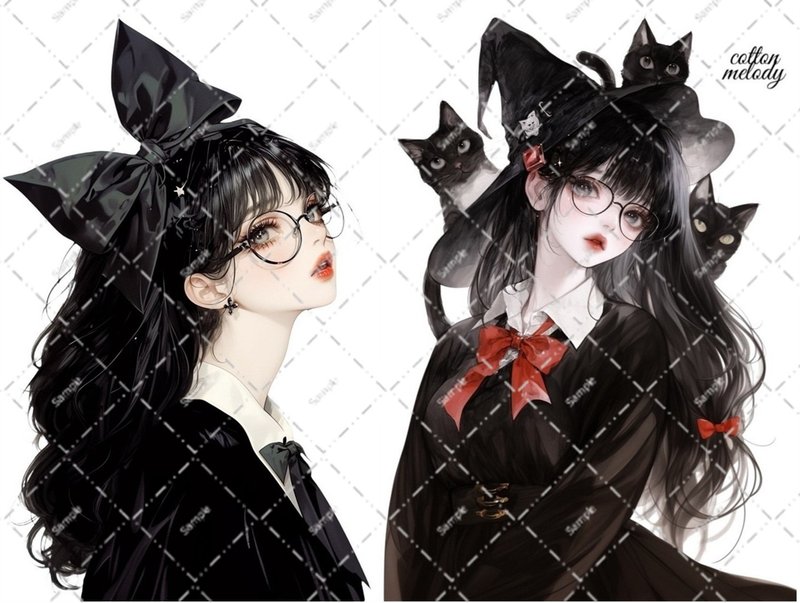 original sticker no.6839 人物ステッカー オリジナルステッカー 人物ステッカー 女の子ステッカー オリジナル人物ステッカー - 貼紙 - 紙 
