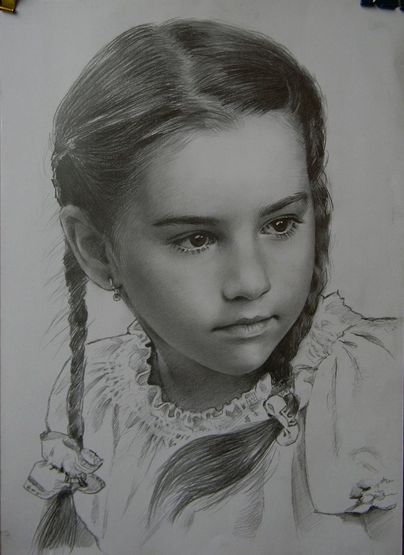 Portrait drawing from photo, Custom pencil drawing, Graphite Pencil Portrait - ภาพวาดบุคคล - กระดาษ สีเงิน