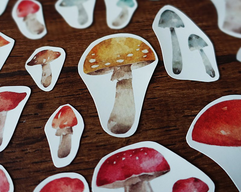 Big mushroom sticker set - Stickers - Paper Orange