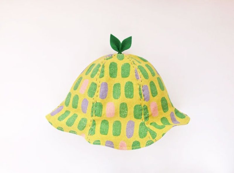 SALE! Grow Up! Leaf Hat for Baby & Toddler / Beans YELLOW - Bibs - Cotton & Hemp Yellow