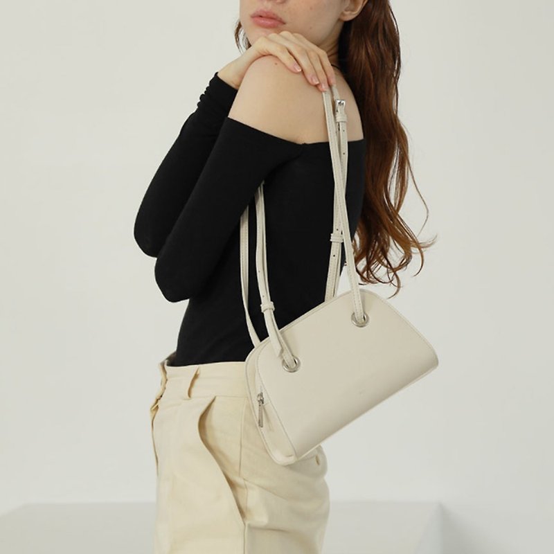 MUR Korean Plain MINI Vegan Leather Bag (CREAM) - Messenger Bags & Sling Bags - Eco-Friendly Materials 