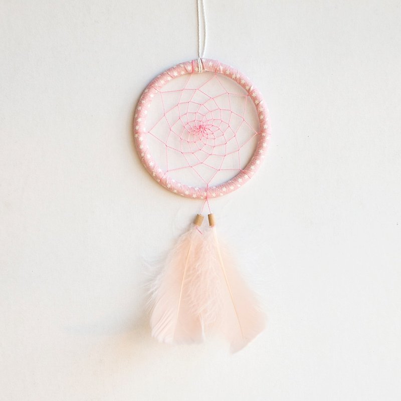 Pink Little Star (Dening Style Series) - Dream Catcher 8cm - Valentine's Day Gift - Items for Display - Other Materials Pink