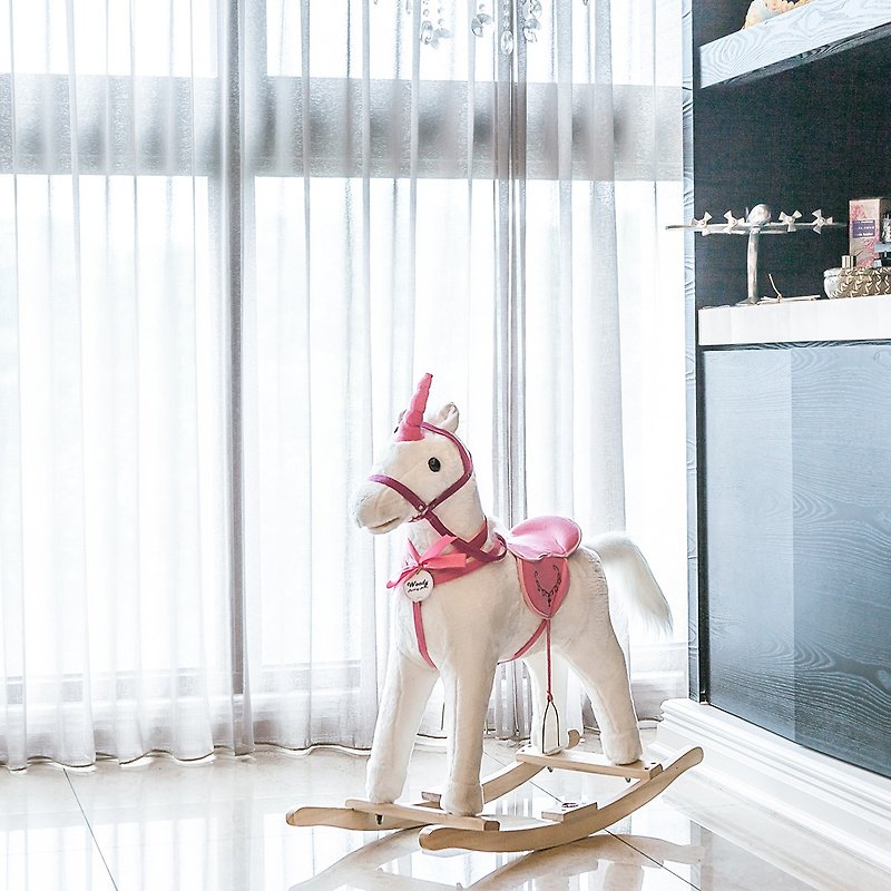 [MAISON LIAD] My Cute Fashion Woody Rocking Horse Woody Horse - Commemorate a special moment with you - ของวางตกแต่ง - วัสดุอื่นๆ ขาว