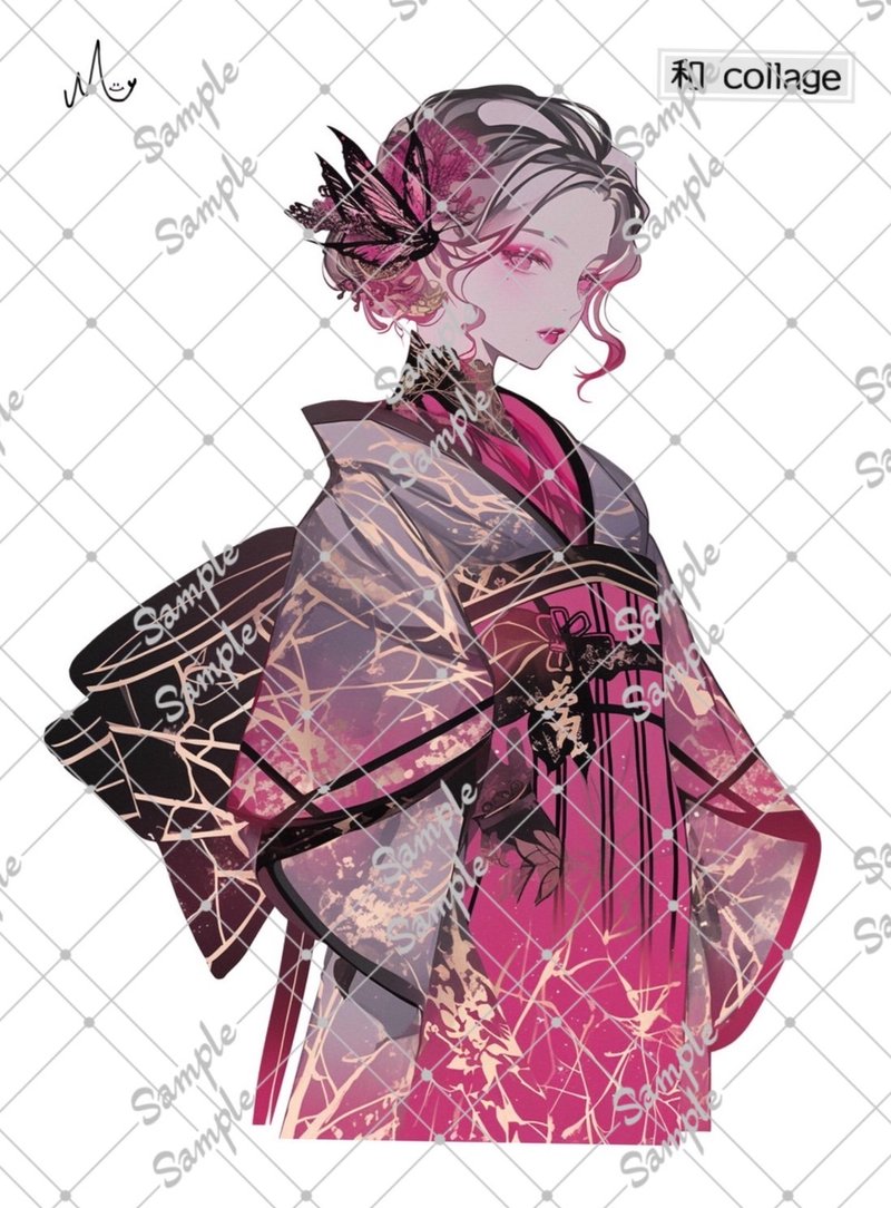 原創人物貼紙 日式系列 期間限定至1月10日 - 貼紙 - 紙 