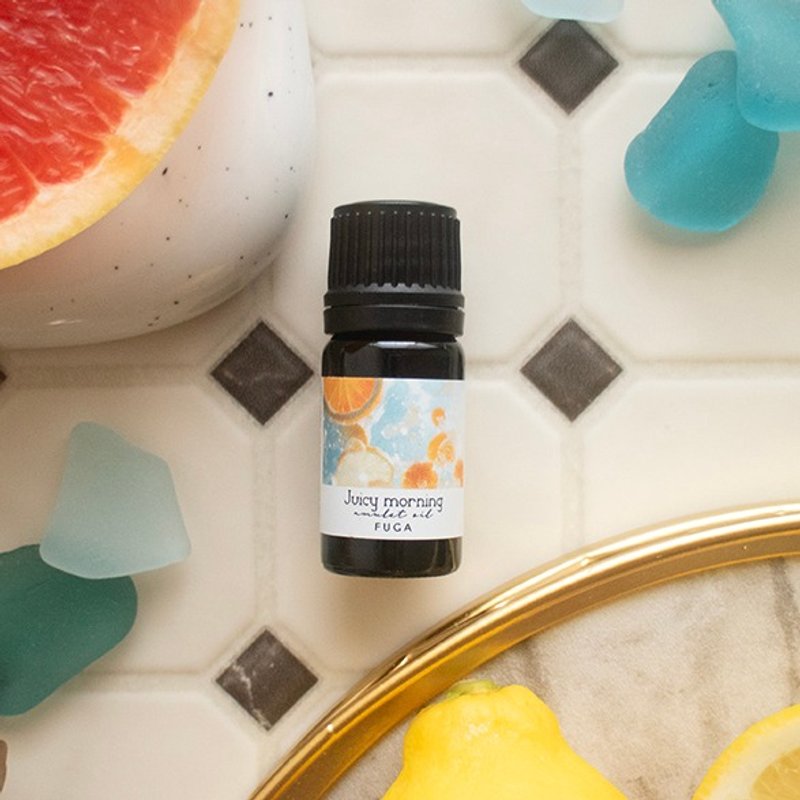 朝日を浴びた果実がじゅわっと香るデイタイムオイル《Juicy morning》 - 香氛/精油/擴香 - 玻璃 黃色