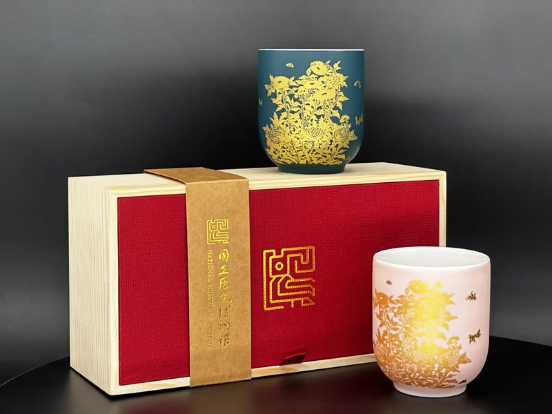 【ViREO】常玉燦若繁華 華貴雙杯組 月櫻粉 清黛藍 | 歷史博物館 - 茶壺/茶杯/茶具 - 瓷 