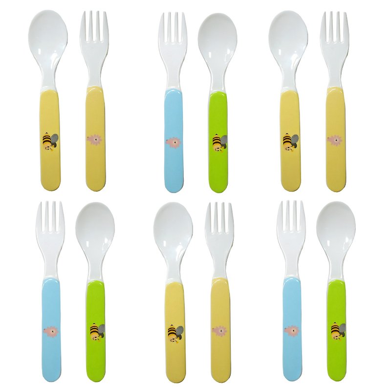 Tiancheng Hotel Group Bibi Family Cutlery Set - Fork / Spoon - Orange - จานเด็ก - พลาสติก 