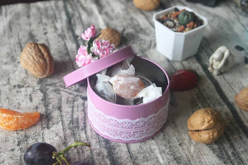 真實の水果味覺軟糖 獨家研發純水果味軟糖－婚禮小物 花束鐵盒 - 零食/點心 - 新鮮食材 粉紅色