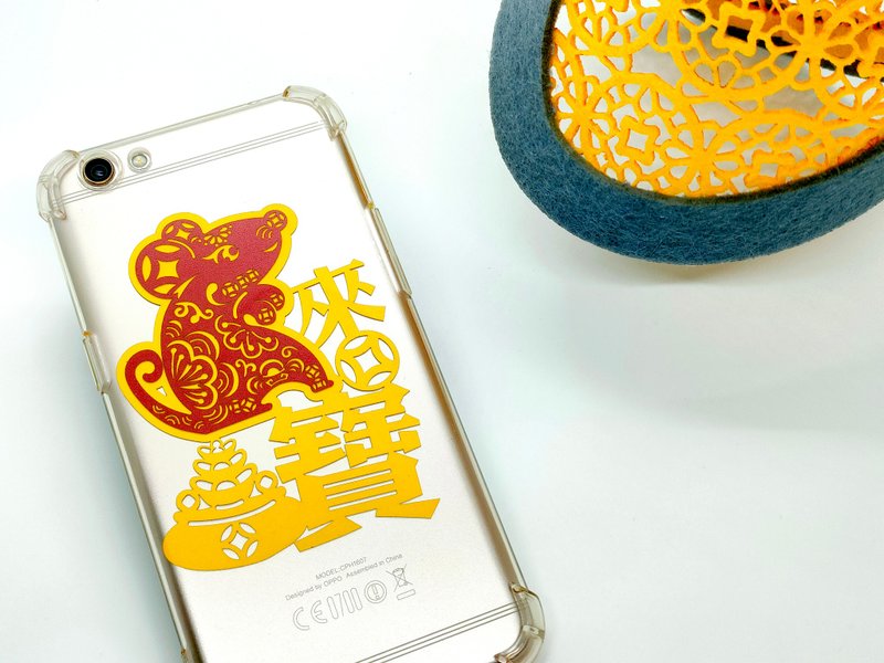 鼠來寶 裝飾 開運小物 書籤 - 卡片/明信片 - 紙 紅色