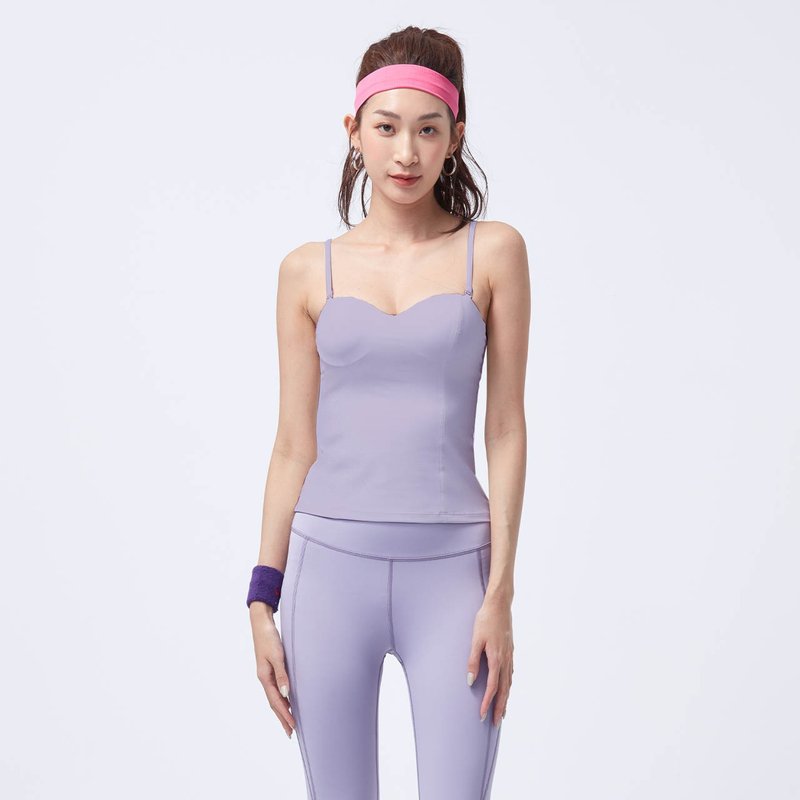 ULTRACOOL- Cool Thin Shoulder Bra Top-Dawn Purple - เสื้อกั๊กผู้หญิง - ไนลอน สีม่วง