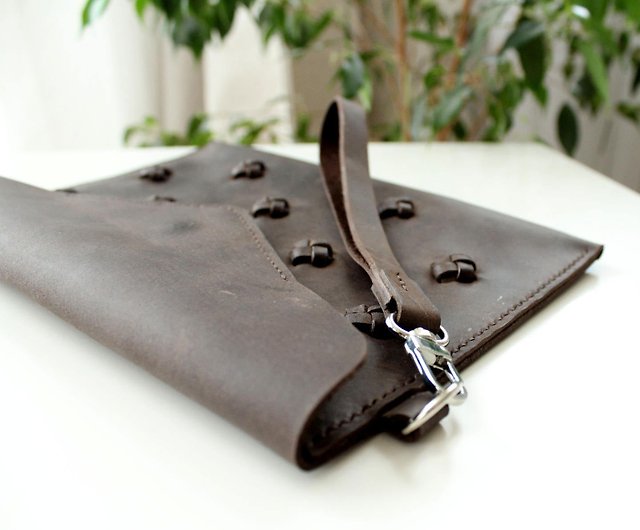 Genuine Leather Female Envelope Clutch