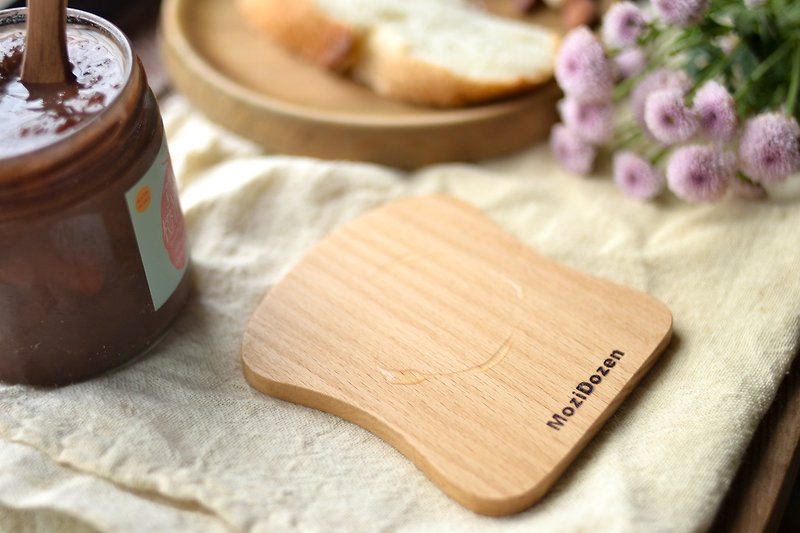 Toast coaster / wood products / handmade / MoziDozen - ที่รองแก้ว - ไม้ สีกากี