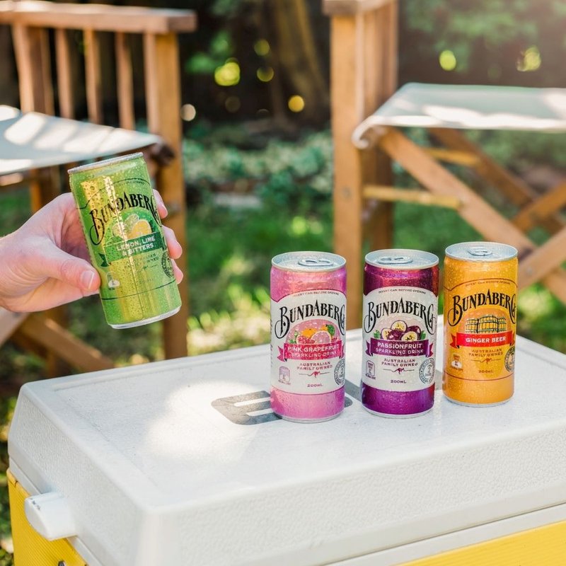 [24 cans/box] Mini aluminum cans full box set Australia Bundaberg Fruit Sparkling Drink - ชา - วัสดุอื่นๆ 