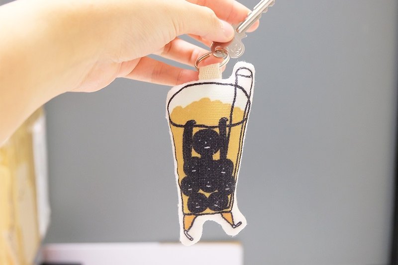 A Bubble Boy Keychain - 吊飾 - 其他材質 咖啡色