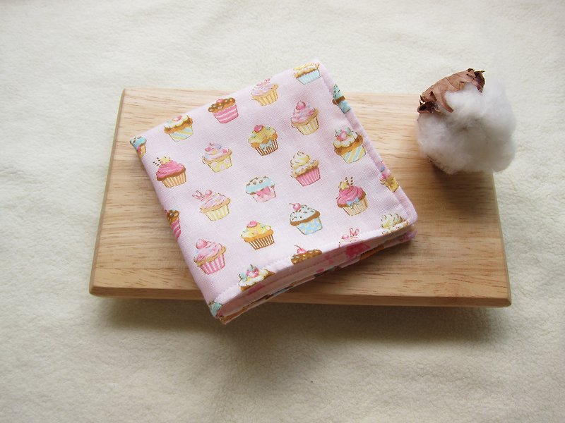 Honey cake - cotton gauze handkerchief - Bibs - Other Materials Pink