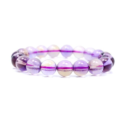 正佳珠寶 Gemsrich Jewelry 【正佳珠寶】紫黃晶 頂級冰種雙色紫黃晶 10mm 紫黃晶手珠