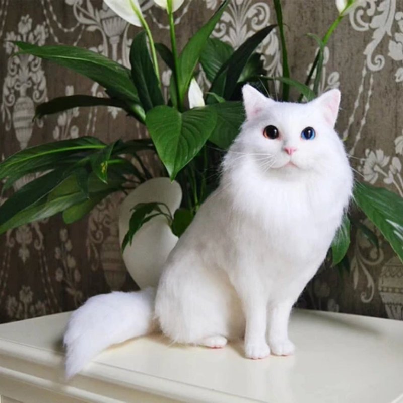 客製化逼真羊毛氈寵物娃娃定製手工複刻狗狗猫咪毛小孩肖像公仔 - 貓/狗玩具 - 羊毛 多色