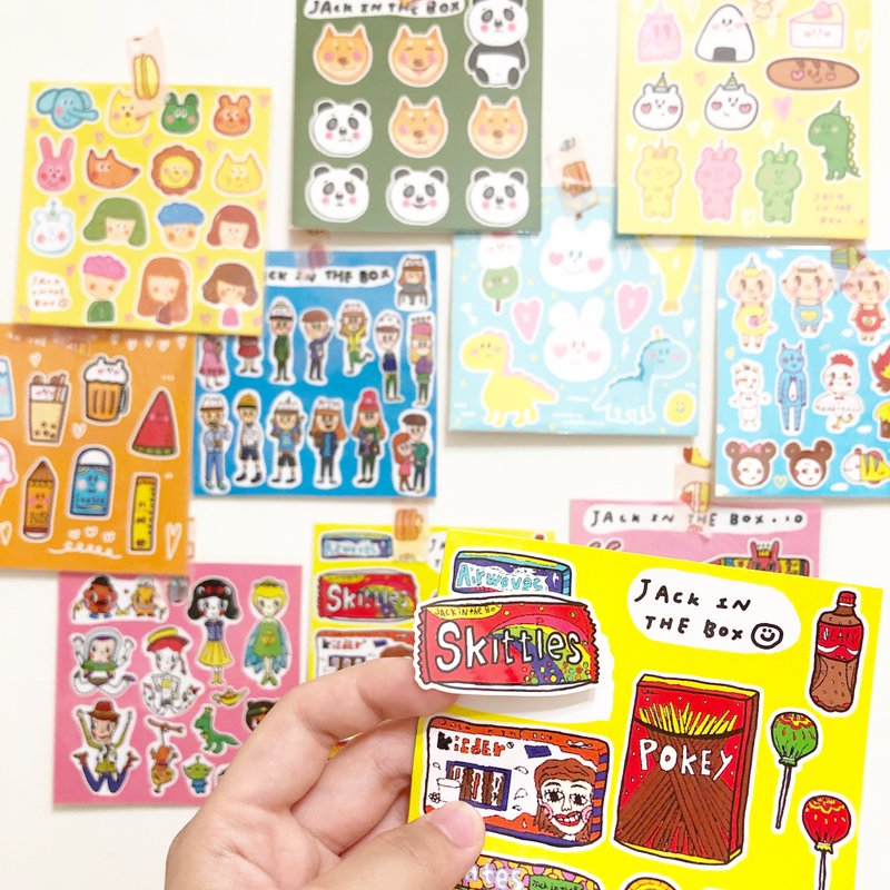 Jack in the box White Die Sticker - สติกเกอร์ - กระดาษ หลากหลายสี