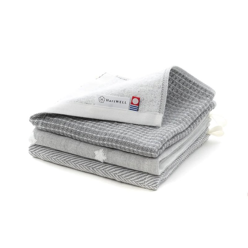 【Hartwell】Japanese Binchotan Antibacterial Square Towel | Antibacterial processing | Refreshing and comfortable | Water absorbent and breathable - Towels - Cotton & Hemp Blue