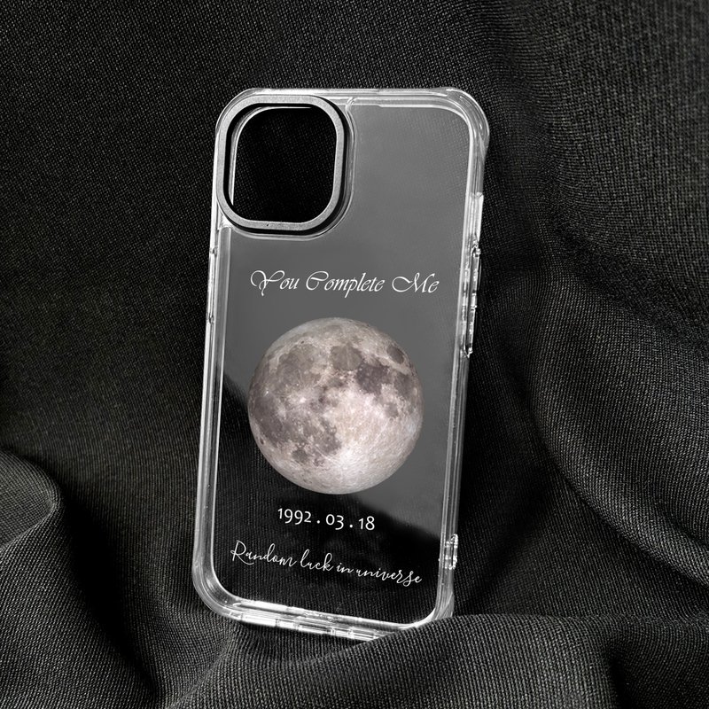 [Customized] Mobile phone case/the moon of the day you were born/military regulations - เคส/ซองมือถือ - วัสดุอื่นๆ สีใส