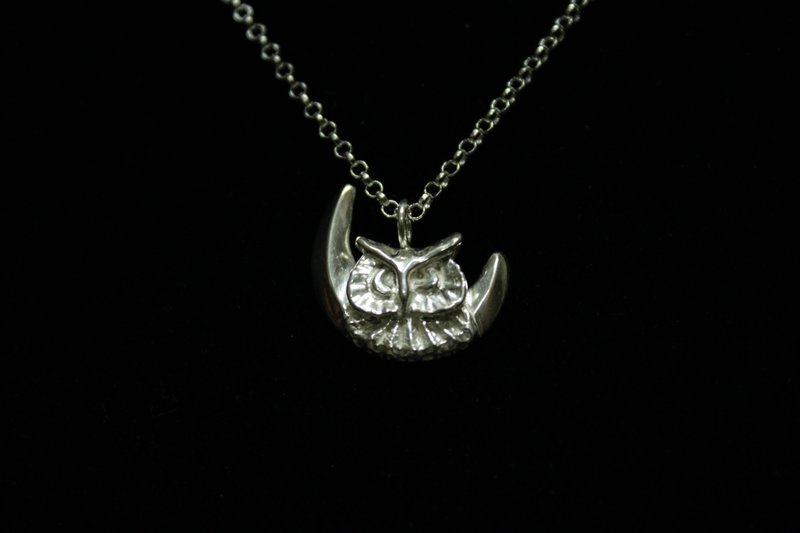 Moon Zhiyin sterling silver necklace - สร้อยคอ - เงินแท้ สีเงิน