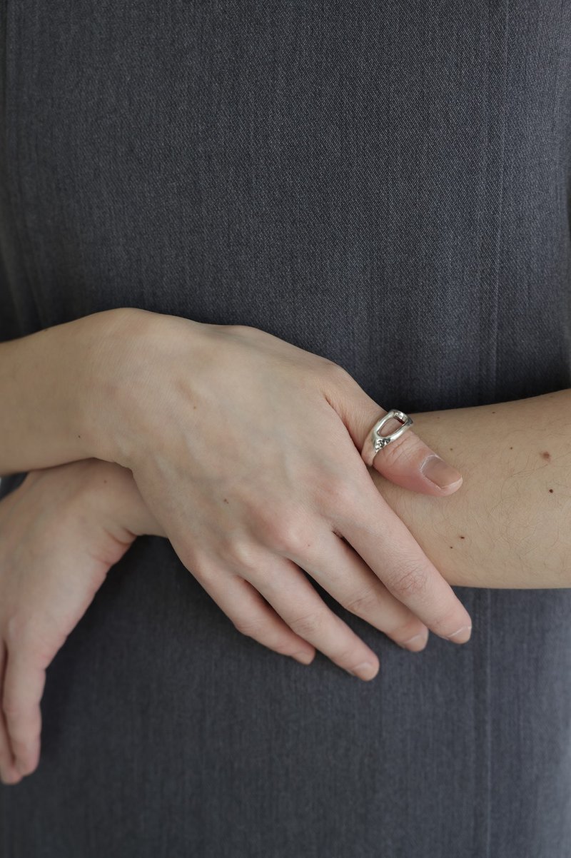 Etching texture silver ring - แหวนทั่วไป - เงินแท้ 