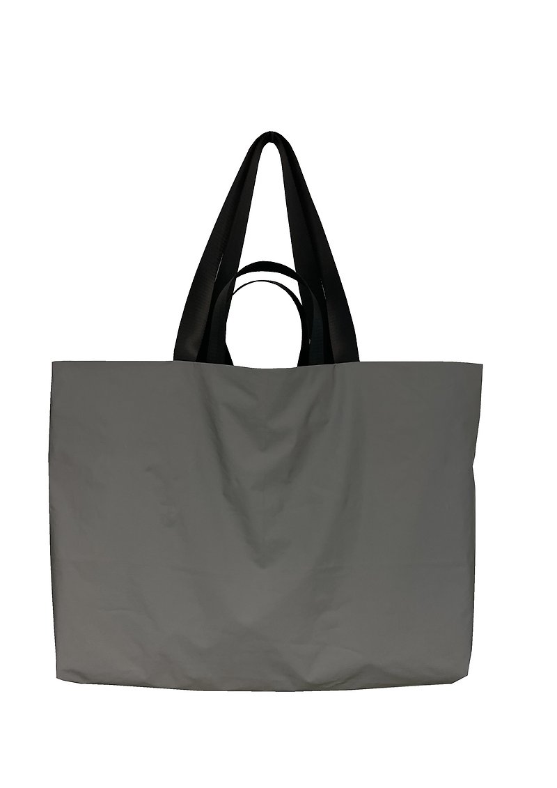 Minimalist Large Capacity Convertible Tote Bag - Messenger Bags & Sling Bags - Polyester Silver