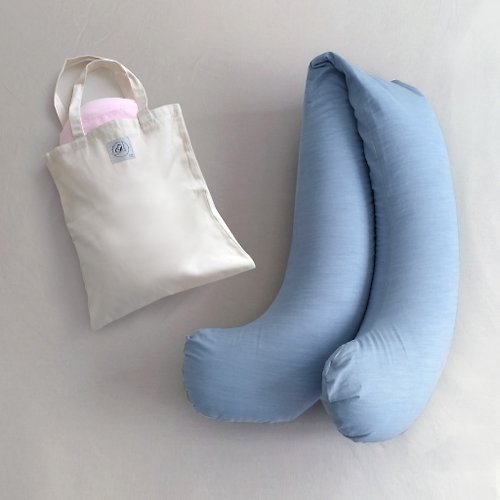 吳媽媽微粒型月亮枕/孕婦枕 微粒型限量組合組-孕婦枕+小睡枕