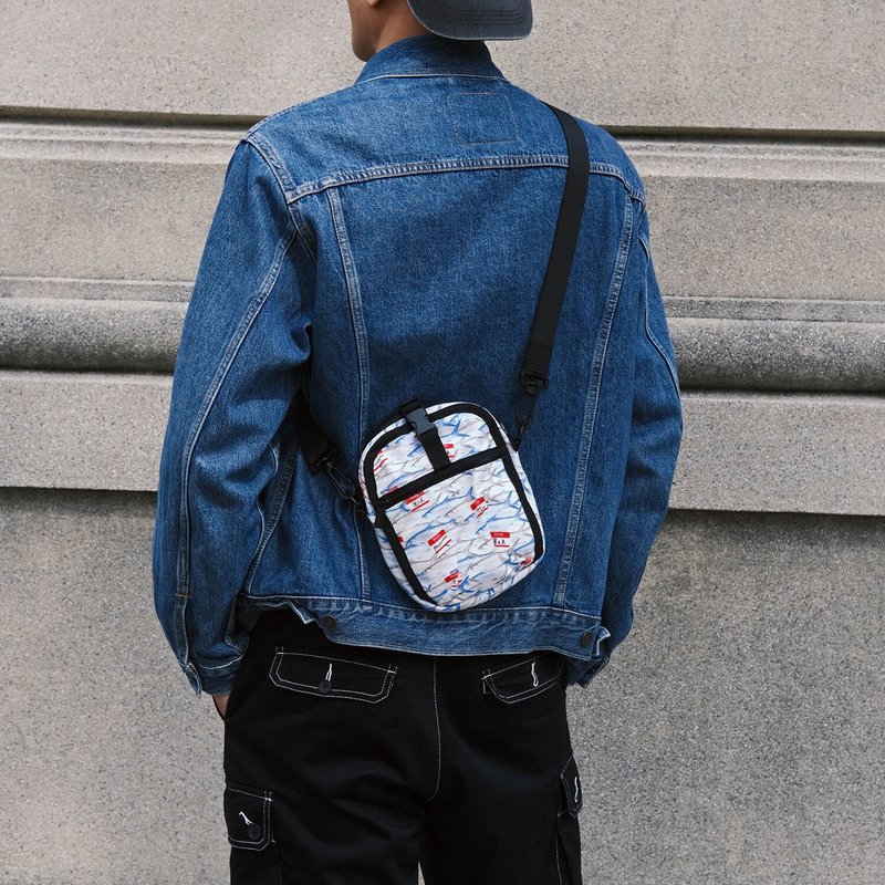 【錦源興】虱目魚八隔層斜背包 l 斜背包 外出包 旅行小包 收納包 - 側背包/斜背包 - 其他人造纖維 多色