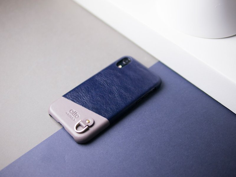 iPhone XR Anello Leather Case – Navy - เคส/ซองมือถือ - หนังแท้ สีน้ำเงิน