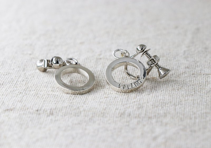 Kawagoe custom models earrings 925 sterling silver earrings earrings - Earrings & Clip-ons - Other Metals Silver