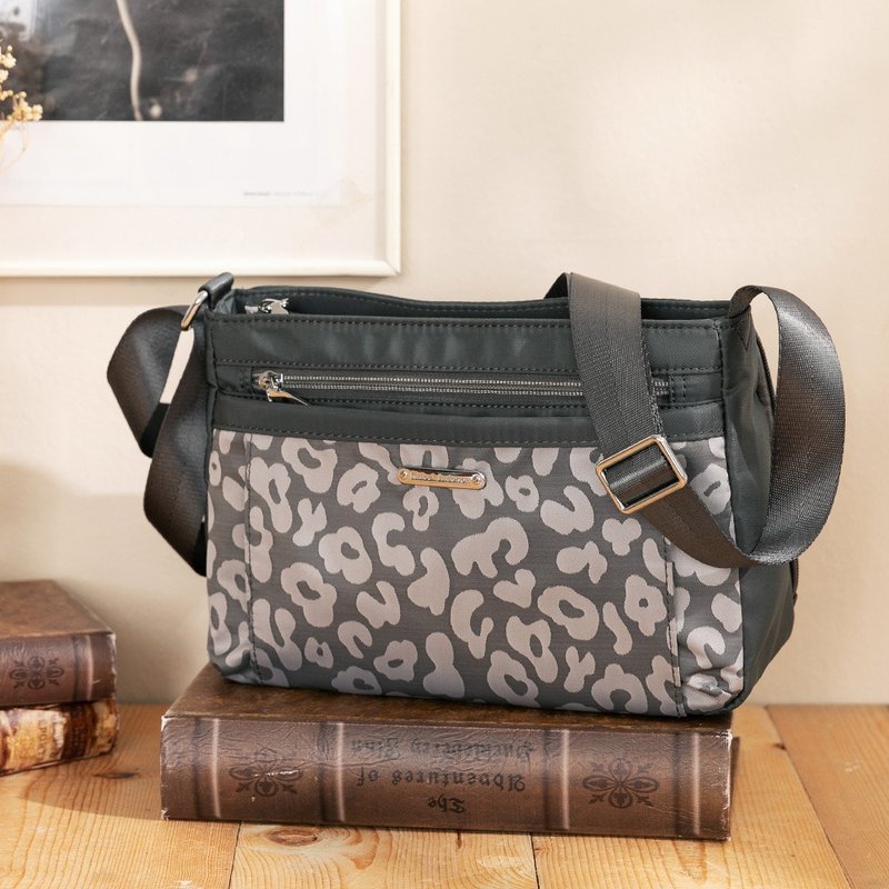 【金安德森】叢林漫遊 多隔層小方包-岩石灰 - 側背包/斜背包 - 聚酯纖維 灰色