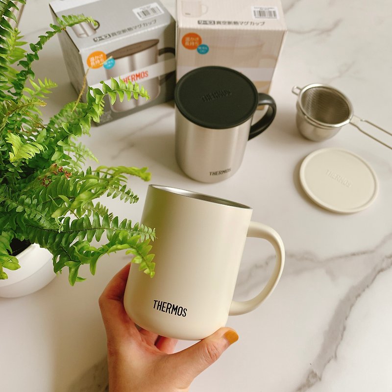 [Thermos Stainless Steel Vacuum Cup] 450ml | Draw a picture and draw a thermal insulation and ice-preserving camping cup - กระบอกน้ำร้อน - สแตนเลส หลากหลายสี