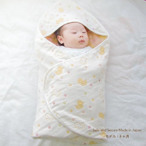 Baby Organics育兒良品 【日本OP mini】嬰兒六重紗包巾 咕咕雞