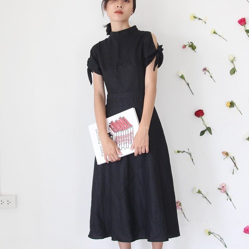 Magic Unicorn Dress (black) - 洋裝/連身裙 - 棉．麻 黑色