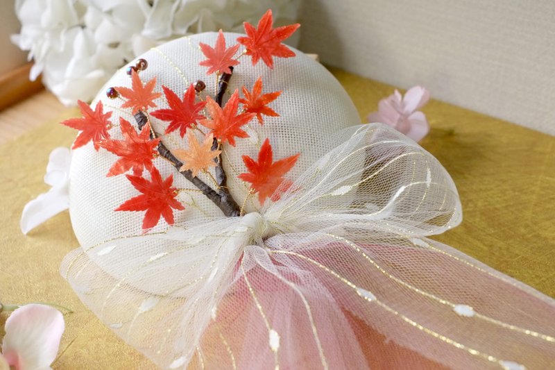 【洋粋スタイル】Original handmade. Japanese and foreign top hats - もみじ红叶士り - หมวก - ผ้าฝ้าย/ผ้าลินิน 