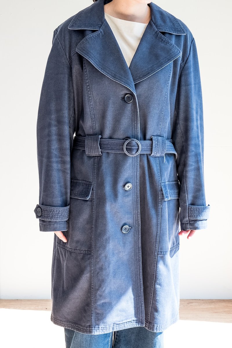 Vintage Coat / GAP Denning no.26 - เสื้อแจ็คเก็ต - ผ้าฝ้าย/ผ้าลินิน สีน้ำเงิน
