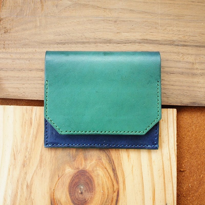 コンパクトでスリム財布(二色染め)-全10色 - 財布 - 革 多色