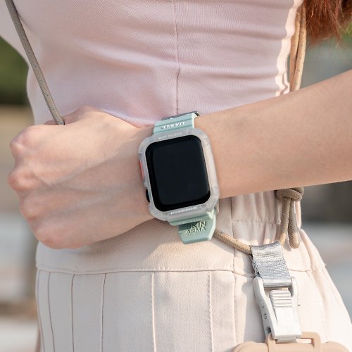SKINARMA Apple Watch 42/44/45/49mm Shokku 街頭款矽膠錶帶-淺藍